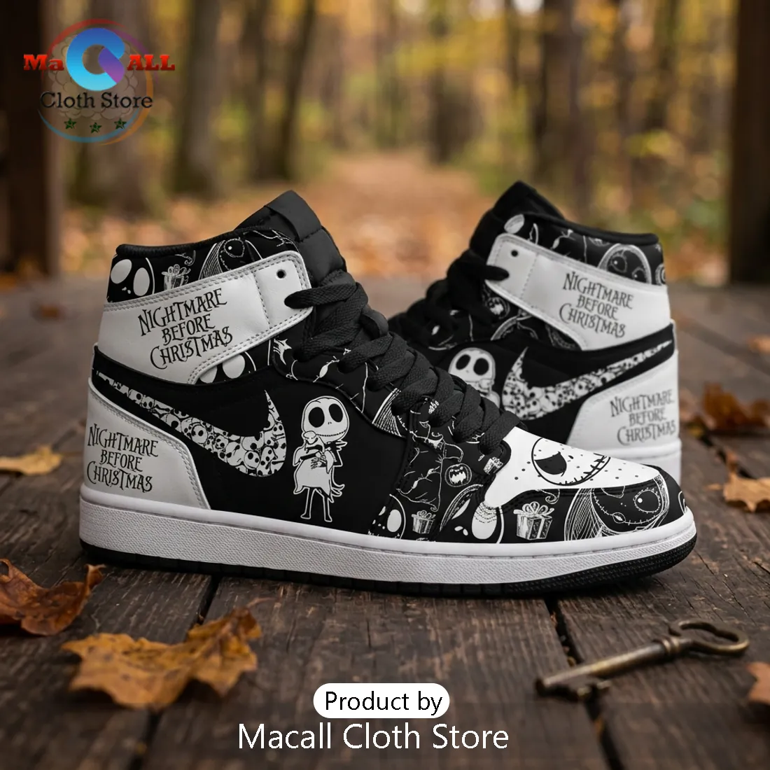 The Nightmare Before Christmas Air Jordan High Top Sneakers The Nightmare Before Christmas Air Jordan High Top Sneakers