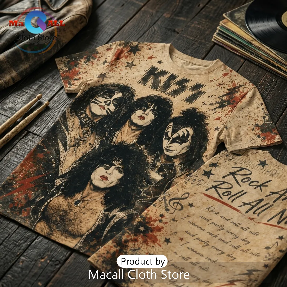 KISS 90s Vintage Grunge Rock Band T-Shirt KISS 90s Vintage Grunge Rock Band T-Shirt