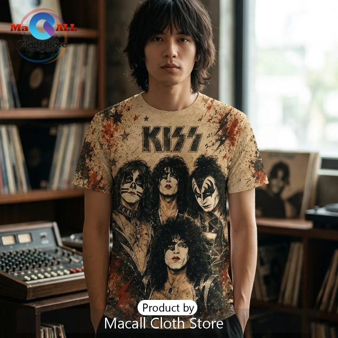 KISS 90s Vintage Grunge Rock Band T-Shirt KISS 90s Vintage Grunge Rock Band T-Shirt