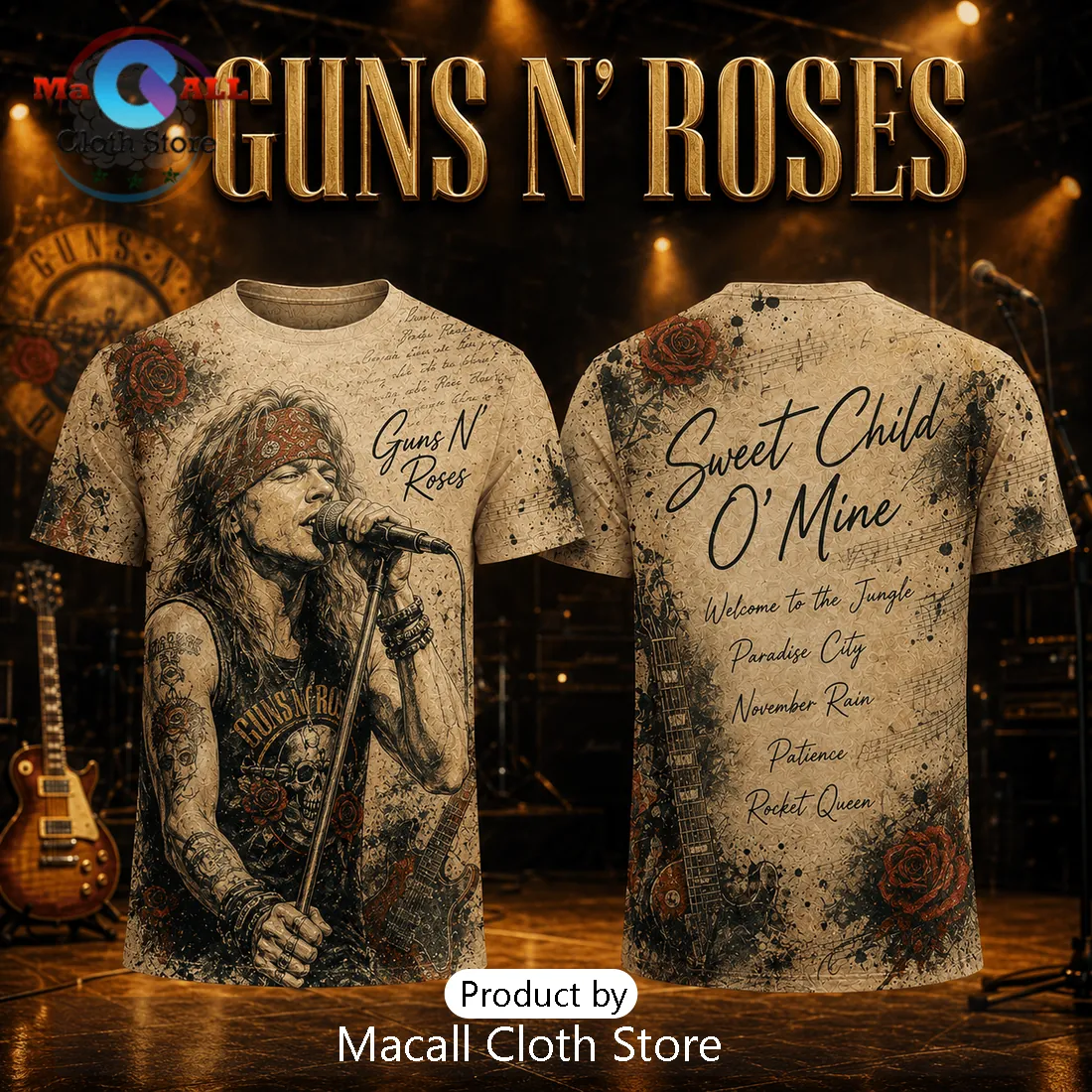 Guns N’ Roses Vintage Rock Band T-Shirt Guns N’ Roses Vintage Rock Band T-Shirt