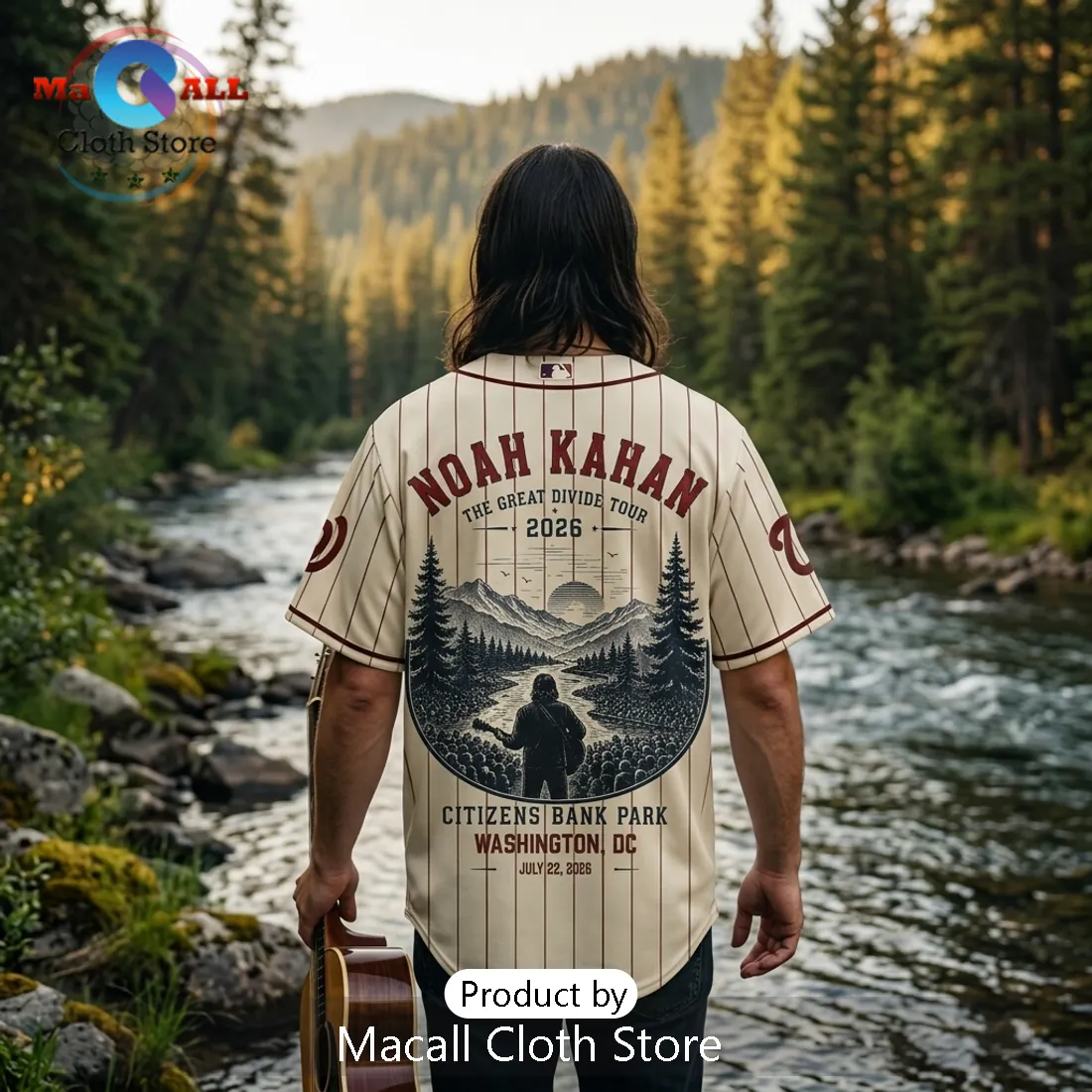 Noah Kahan Washington Nationals The Great Divide 2026 Baseball Jersey Noah Kahan Washington Nationals The Great Divide 2026 Baseball Jersey