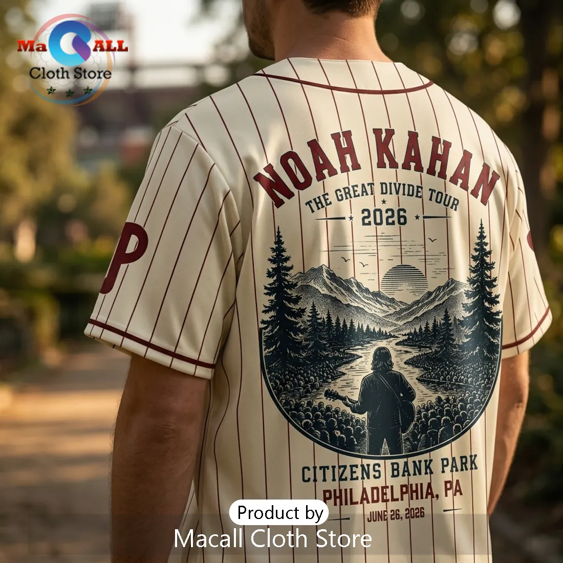Noah Kahan The Great Divide Philadelphia Phillies Baseball Jersey Noah Kahan The Great Divide Philadelphia Phillies Baseball Jersey