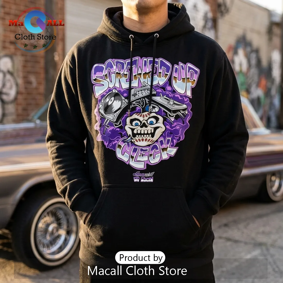 Houston Astros x DJ Screw Screwed Up Click Black Hoodie Houston Astros x DJ Screw Screwed Up Click Black Hoodie
