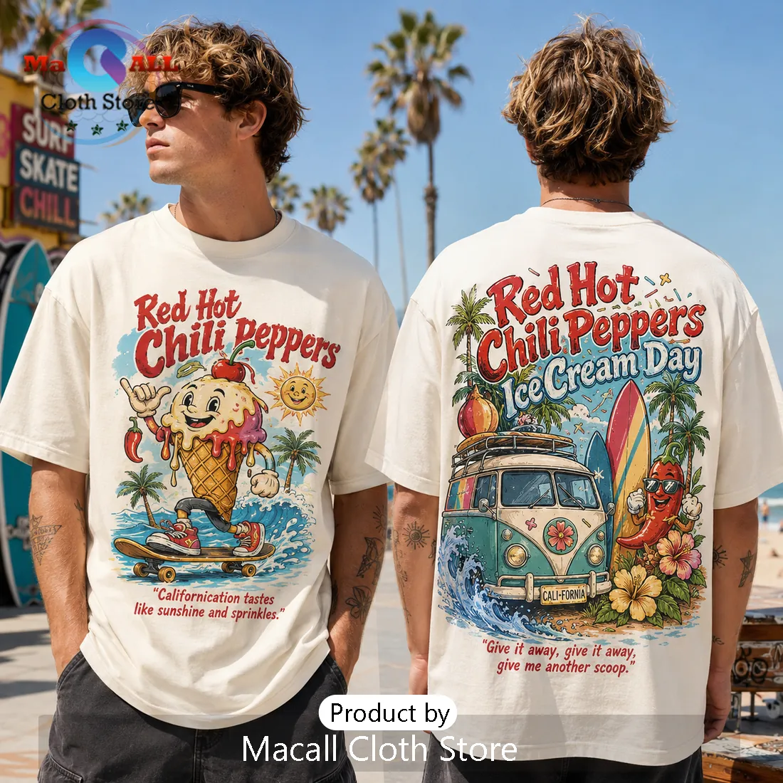 Red Hot Chili Peppers Vintage Cream T-Shirt