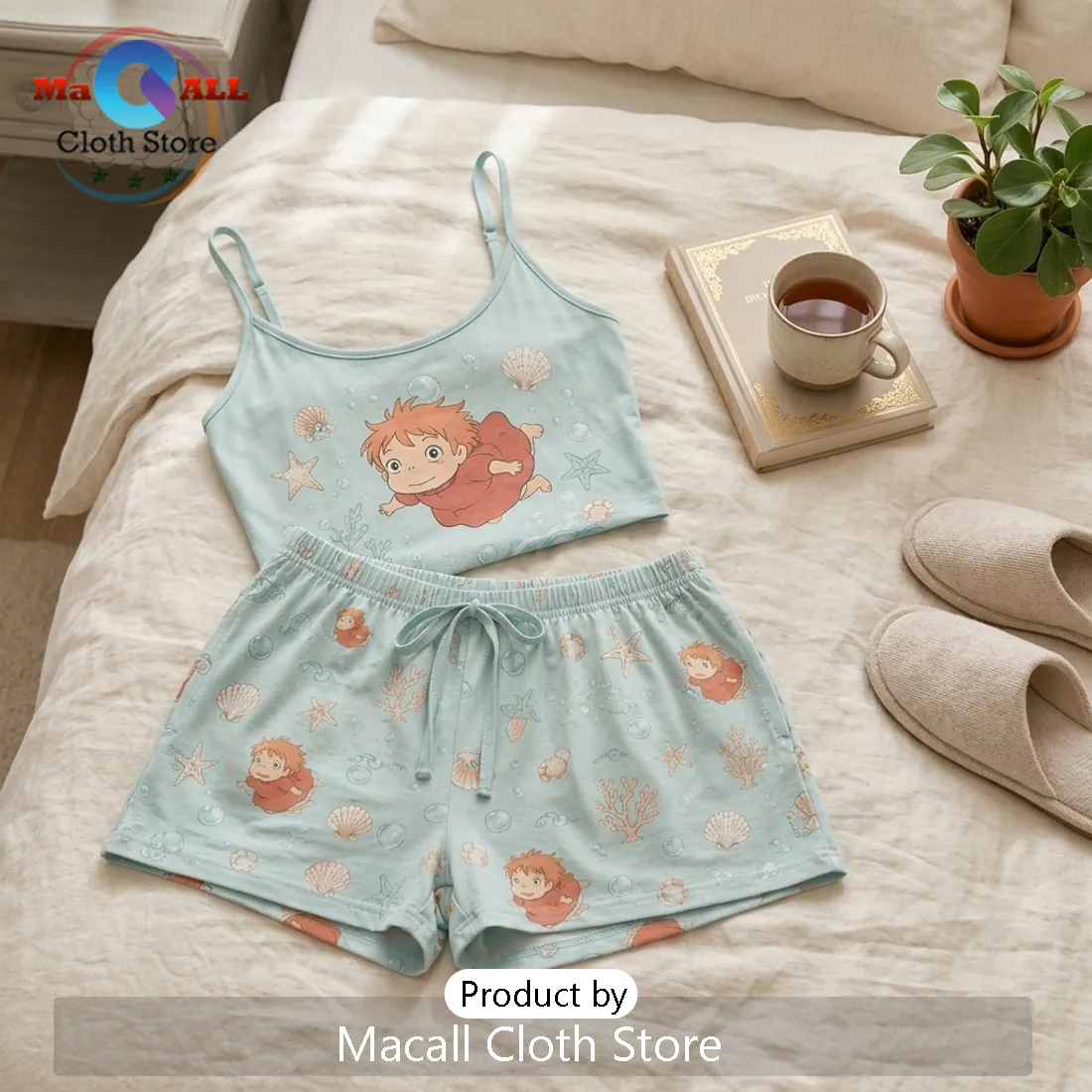 Ponyo Aesthetic Sleepwear Loungewear Set
