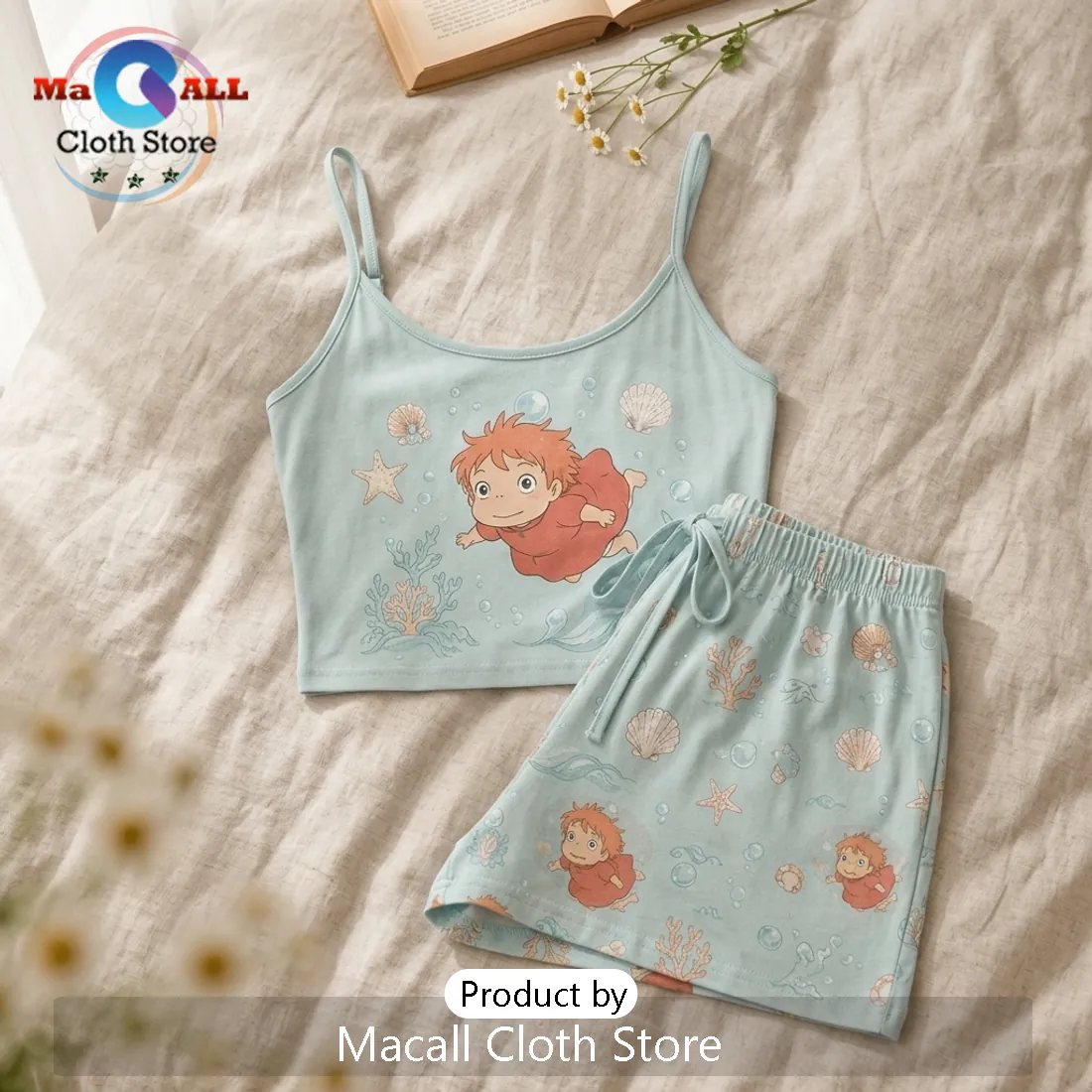 Ponyo Aesthetic Sleepwear Loungewear Set