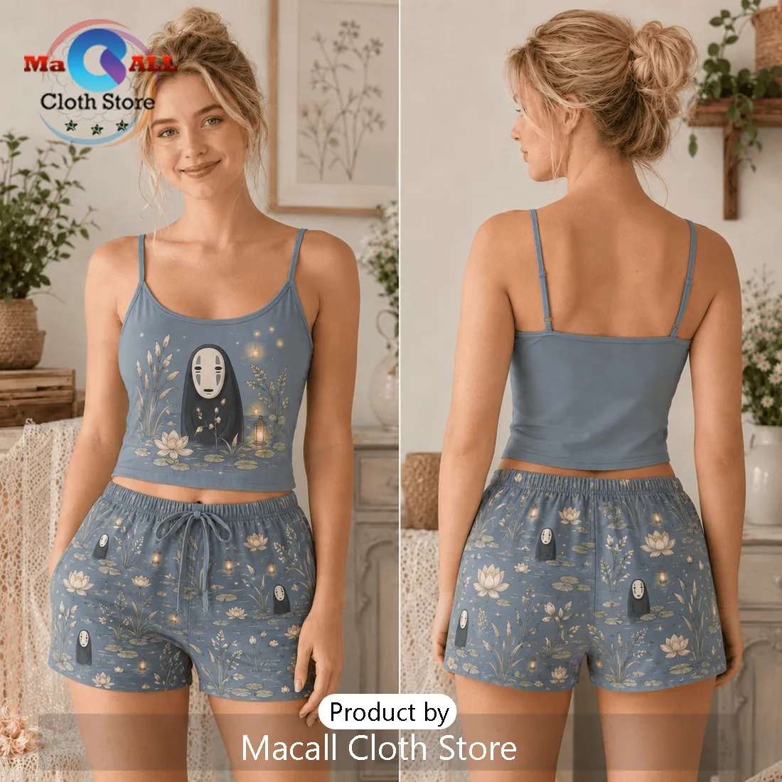 Spirited Away No Face Women Loungewear Set Spirited Away No Face Women Loungewear Set
