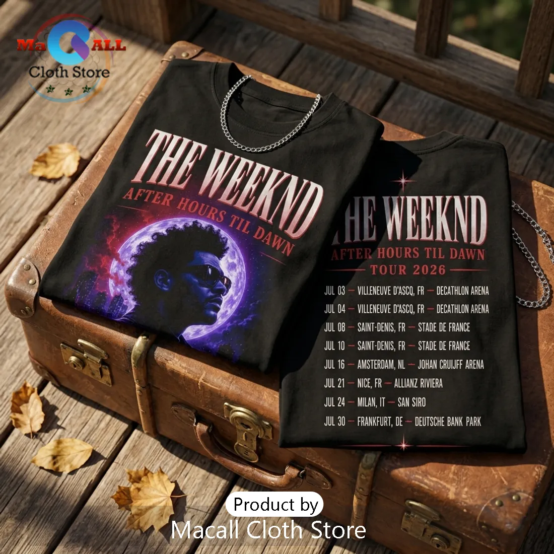 The Weeknd After Hours Til Dawn 2026 Tour Black T-Shirt The Weeknd After Hours Til Dawn 2026 Tour Black T-Shirt
