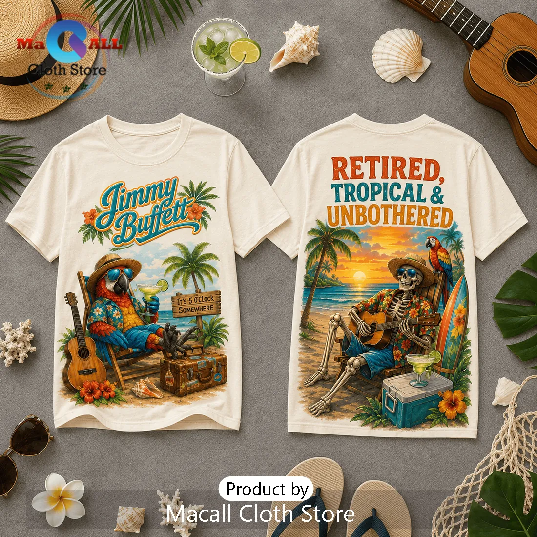 Jimmy Buffett Retired Tropical 2026 T-Shirt Jimmy Buffett Retired Tropical 2026 T-Shirt