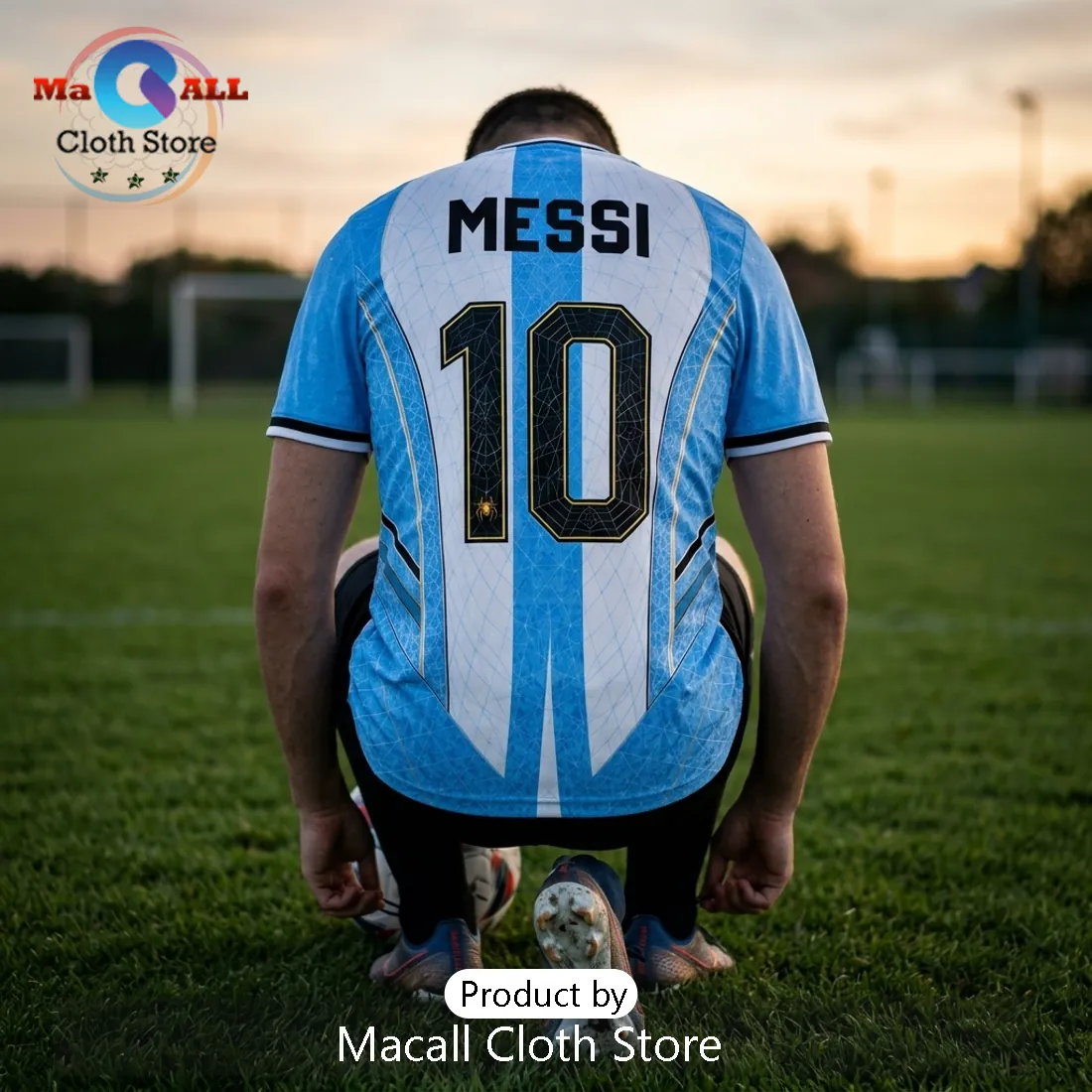 Messi x Spider-Man Argentina National Team Jersey T-Shirt Messi x Spider-Man Argentina National Team Jersey T-Shirt