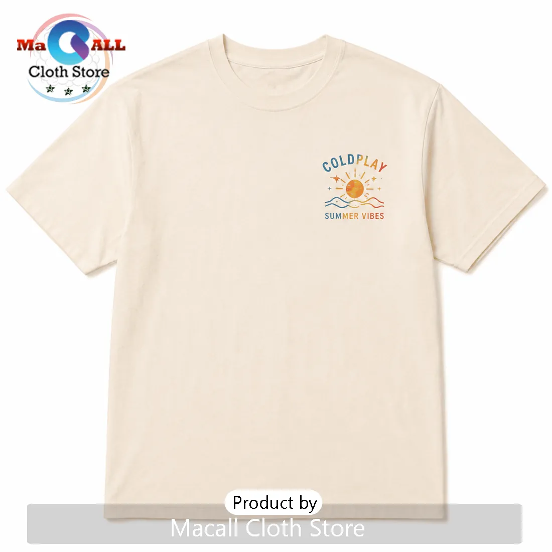 Coldplay Chase The Light Cream T-Shirt Coldplay Chase The Light Cream T-Shirt