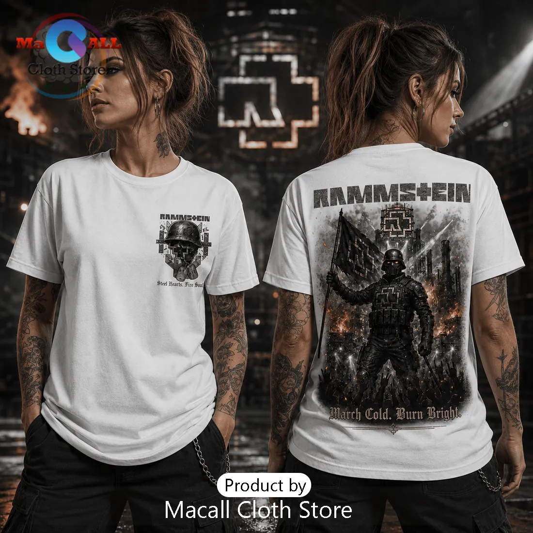 Rammstein March Cold Burn Bright T-Shirt Rammstein March Cold Burn Bright T-Shirt