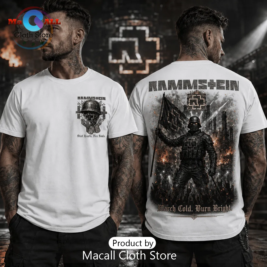 Rammstein March Cold Burn Bright T-Shirt Rammstein March Cold Burn Bright T-Shirt