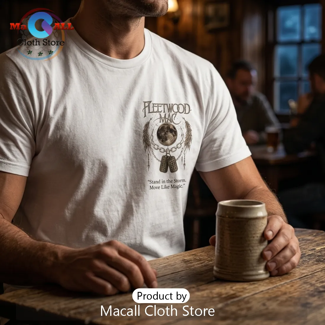 Fleetwood Mac Military Soldier White T-Shirt Fleetwood Mac Military Soldier White T-Shirt