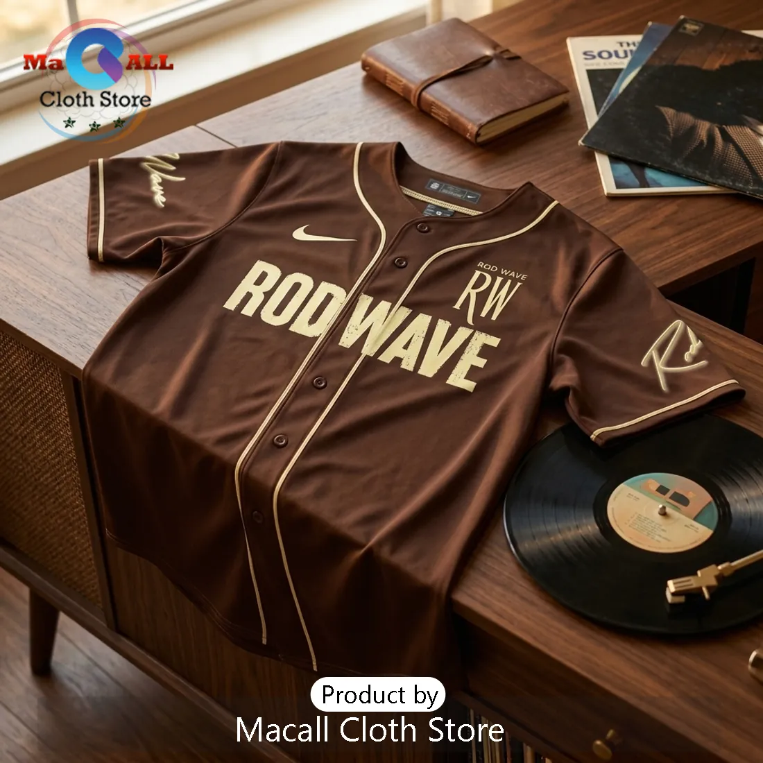 Rod Wave Don’t Look Down Tour Brown Baseball Jersey Rod Wave Don’t Look Down Tour Brown Baseball Jersey