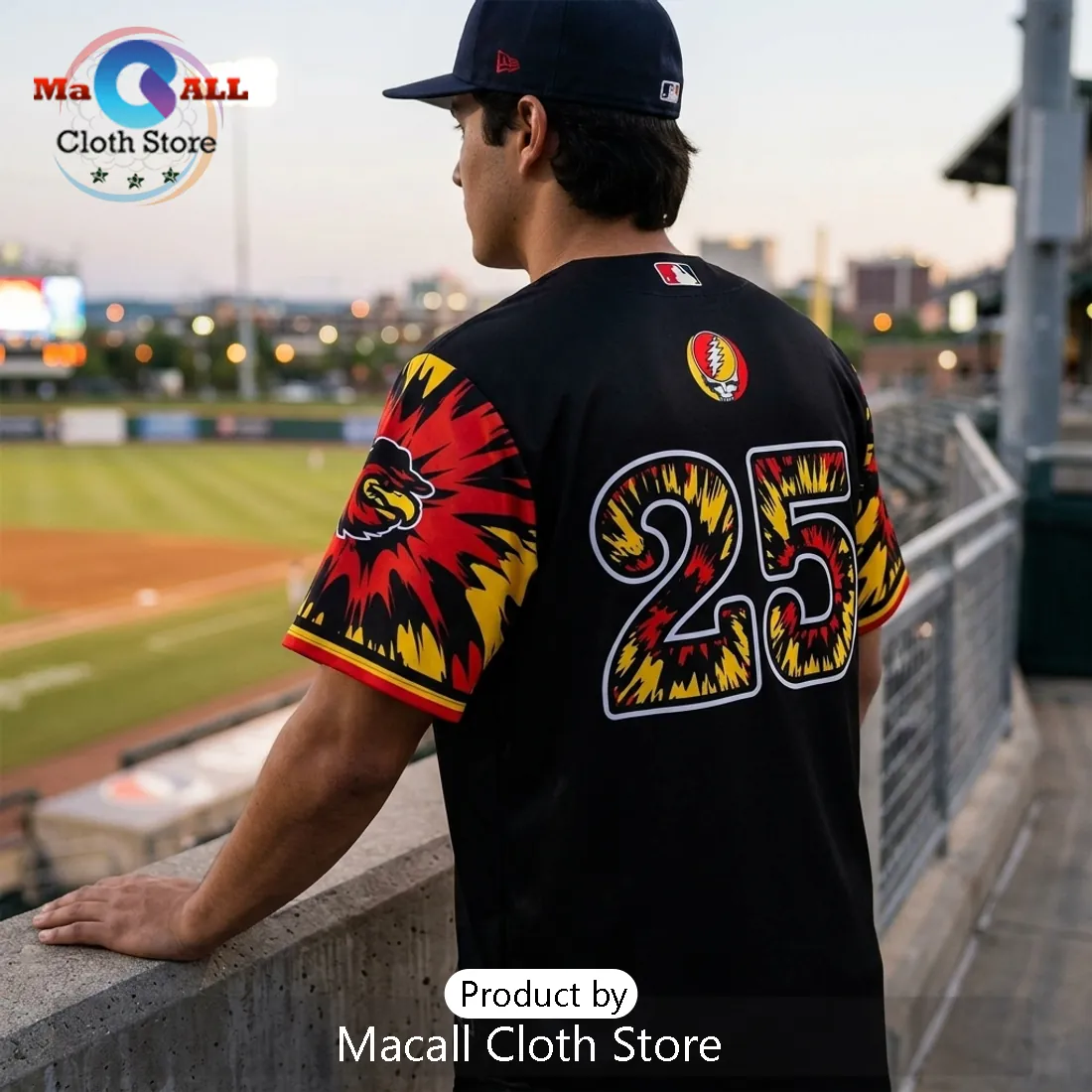 Rochester Red Wings Grateful Dead 2025 Tie Dye Baseball Jersey Rochester Red Wings Grateful Dead 2025 Tie Dye Baseball Jersey