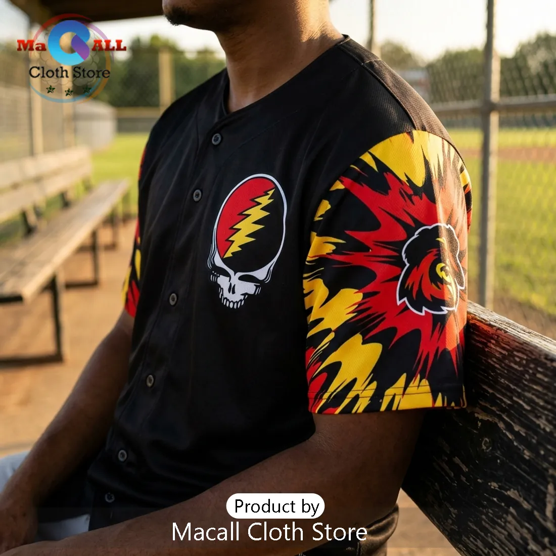 Rochester Red Wings Grateful Dead 2025 Tie Dye Baseball Jersey Rochester Red Wings Grateful Dead 2025 Tie Dye Baseball Jersey