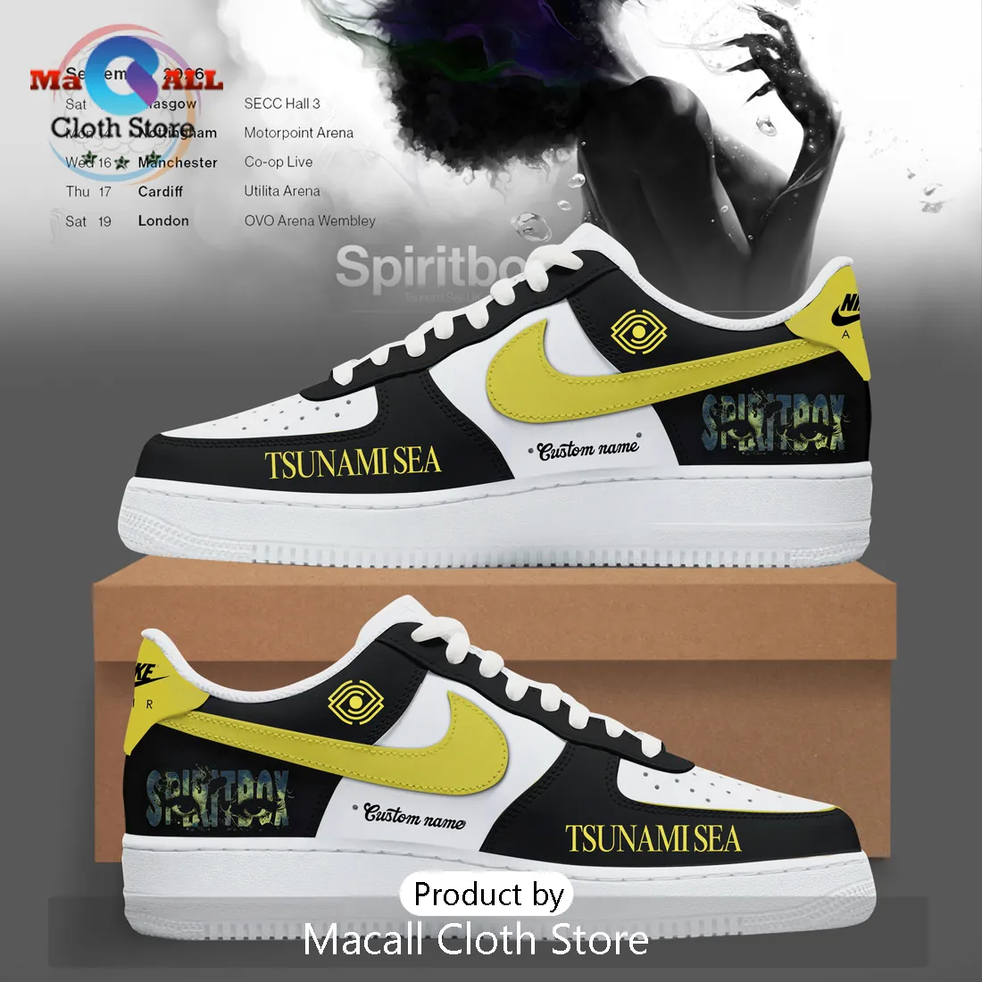 Spiritbox Tsunami Sea Tour 2026 Custom Low Top Sneakers Spiritbox Tsunami Sea Tour 2026 Custom Low Top Sneakers