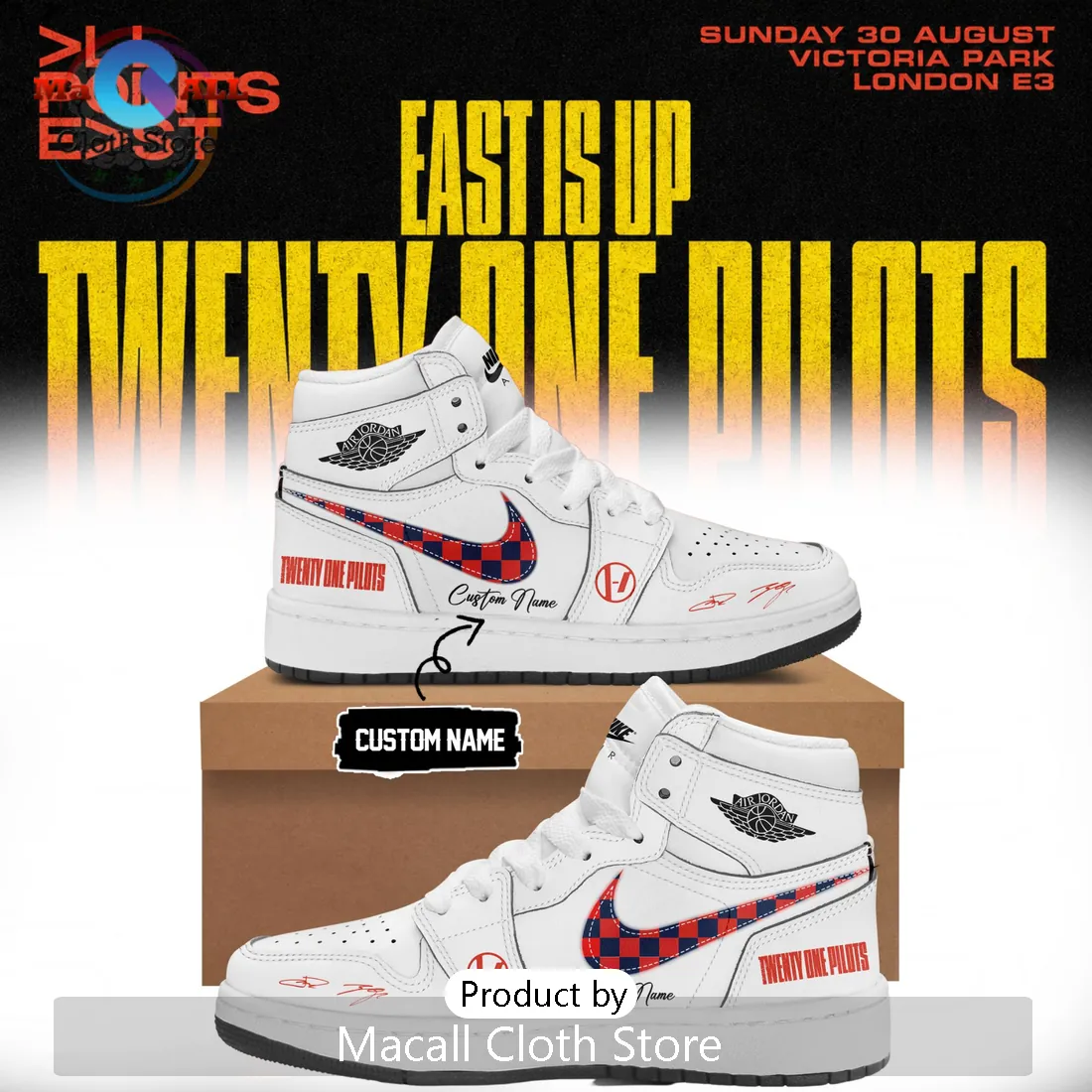 Twenty One Pilots Limited Edition Logo High Top Sneakers Twenty One Pilots Limited Edition Logo High Top Sneakers