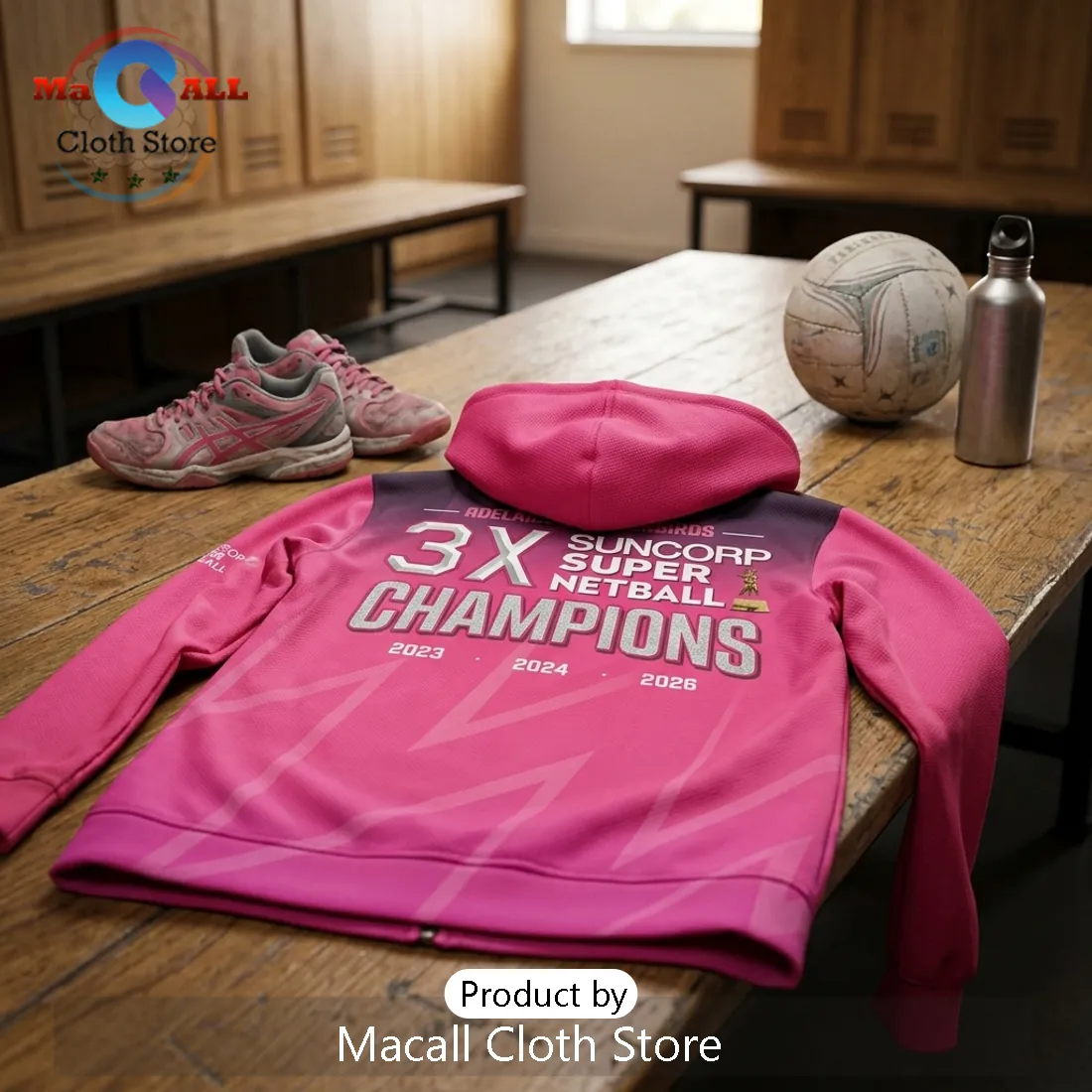 Adelaide Thunderbirds Netball 3X Champions Zip Hoodie Adelaide Thunderbirds Netball 3X Champions Zip Hoodie