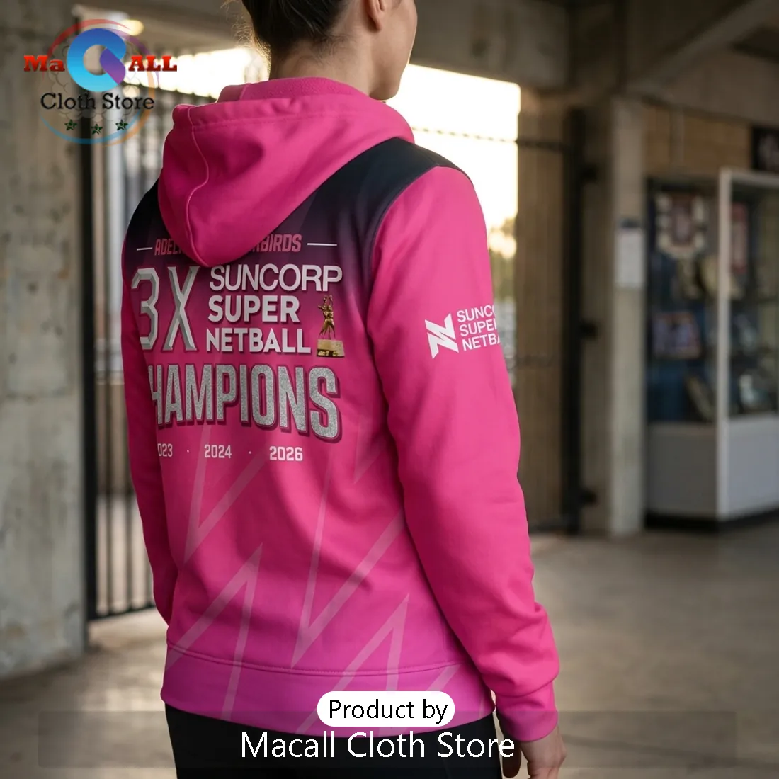 Adelaide Thunderbirds Netball 3X Champions Zip Hoodie Adelaide Thunderbirds Netball 3X Champions Zip Hoodie