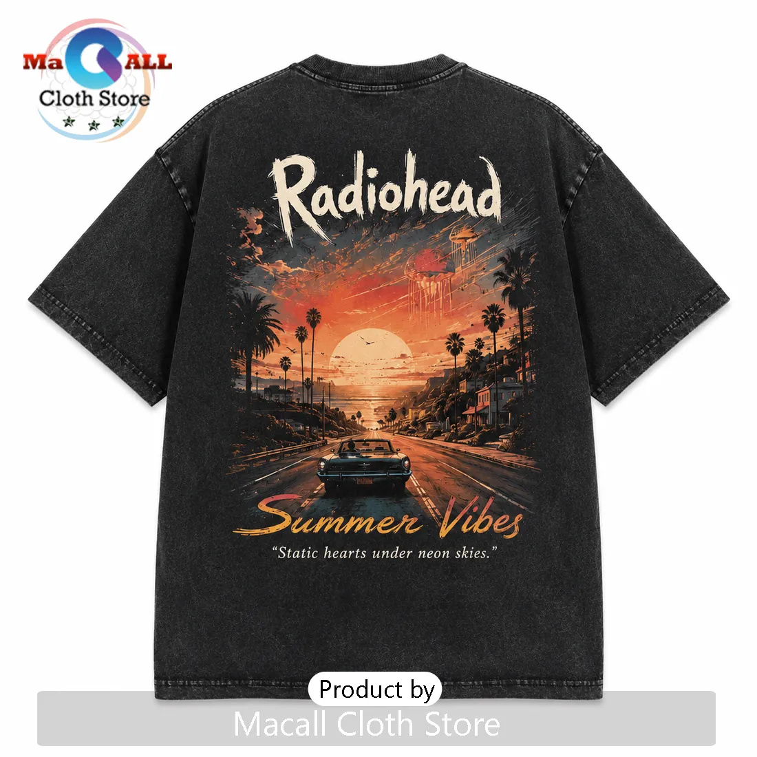 Radiohead Summer Vibes Washed T-Shirt 2026 Radiohead Summer Vibes Washed T-Shirt 2026
