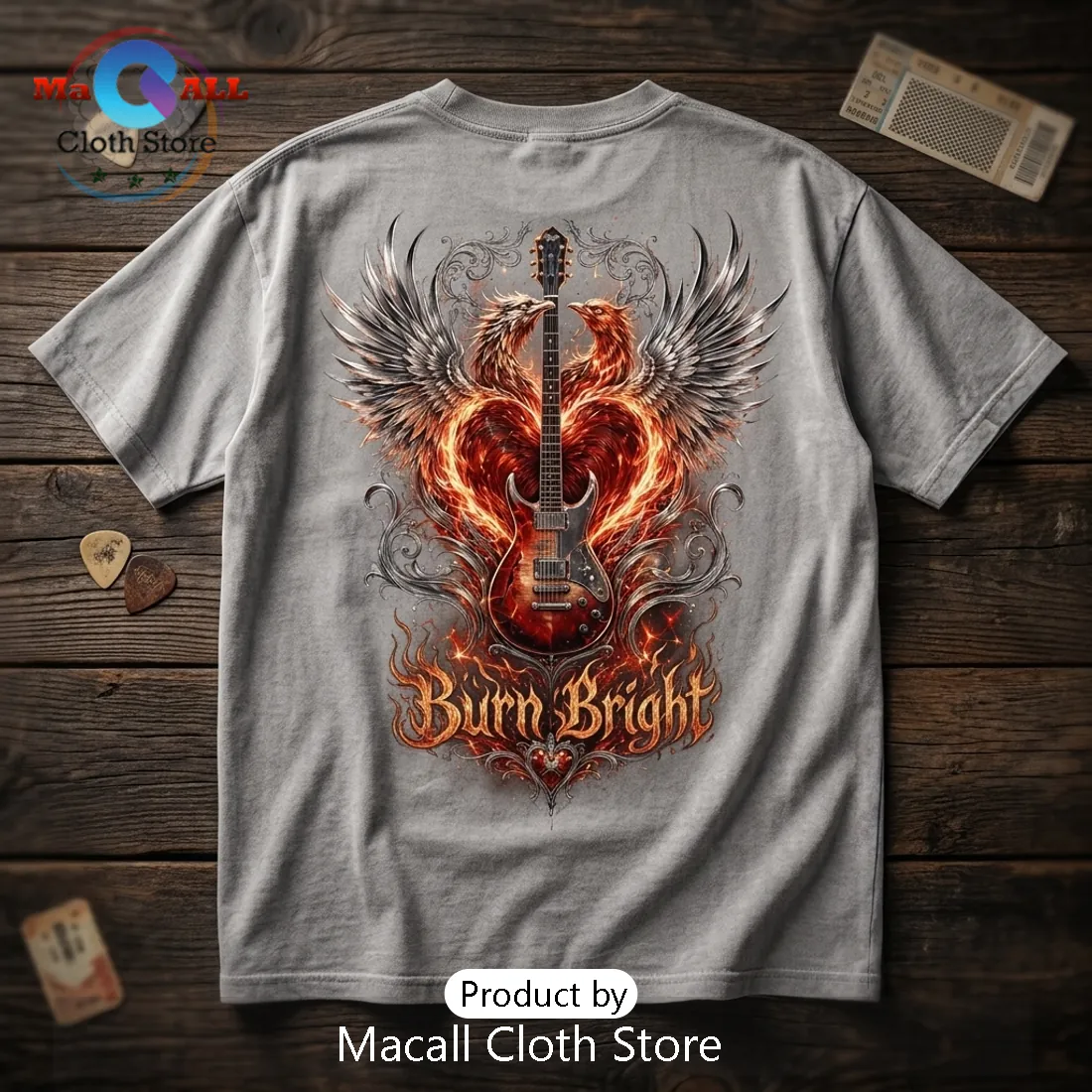 Bon Jovi Born to Burn Bright Illustrated T-Shirt Bon Jovi Born to Burn Bright Illustrated T-Shirt