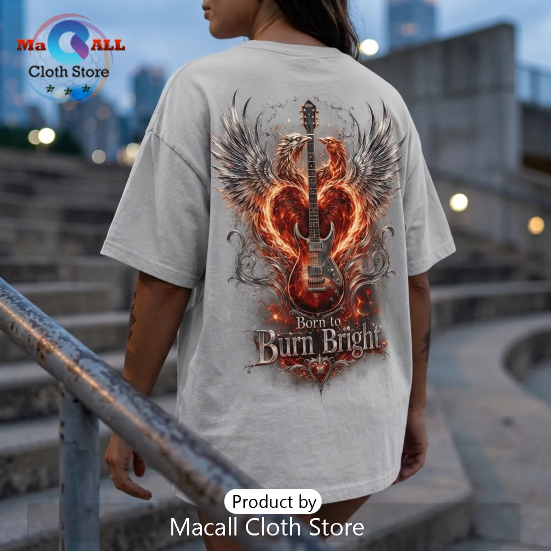 Bon Jovi Born to Burn Bright Illustrated T-Shirt Bon Jovi Born to Burn Bright Illustrated T-Shirt