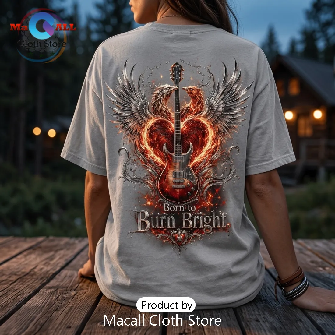 Bon Jovi Born to Burn Bright Illustrated T-Shirt Bon Jovi Born to Burn Bright Illustrated T-Shirt