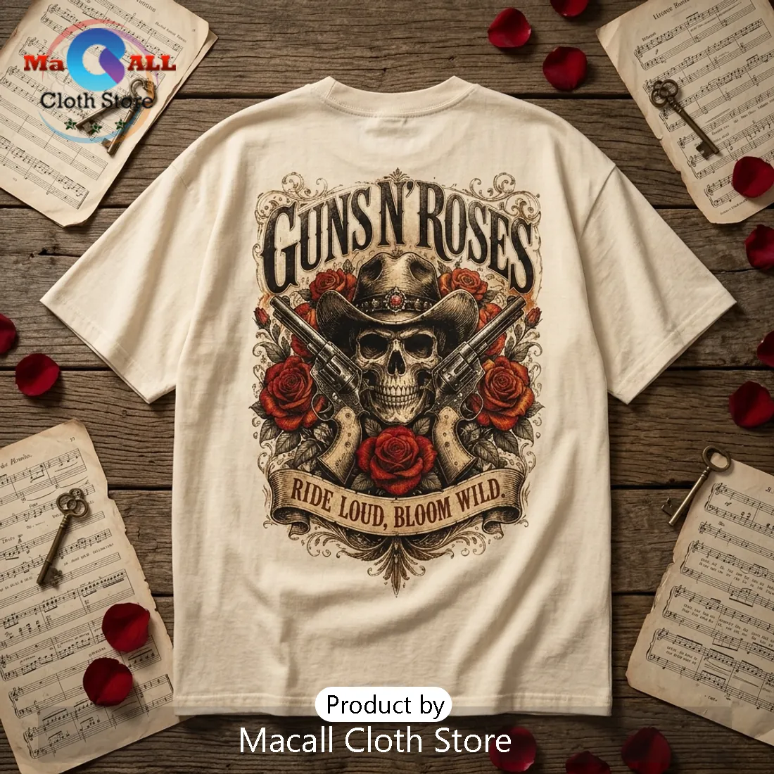 Guns N Roses Ride Loud Bloom Wild T-Shirt Guns N Roses Ride Loud Bloom Wild T-Shirt