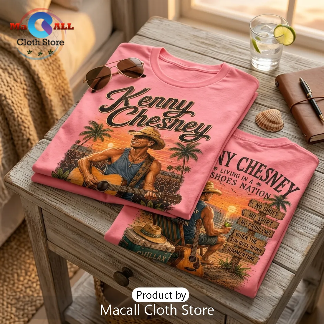 Kenny Chesney No Shoes Nation Pink T-Shirt Kenny Chesney No Shoes Nation Pink T-Shirt