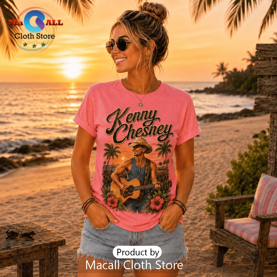 Kenny Chesney No Shoes Nation Pink T-Shirt Kenny Chesney No Shoes Nation Pink T-Shirt