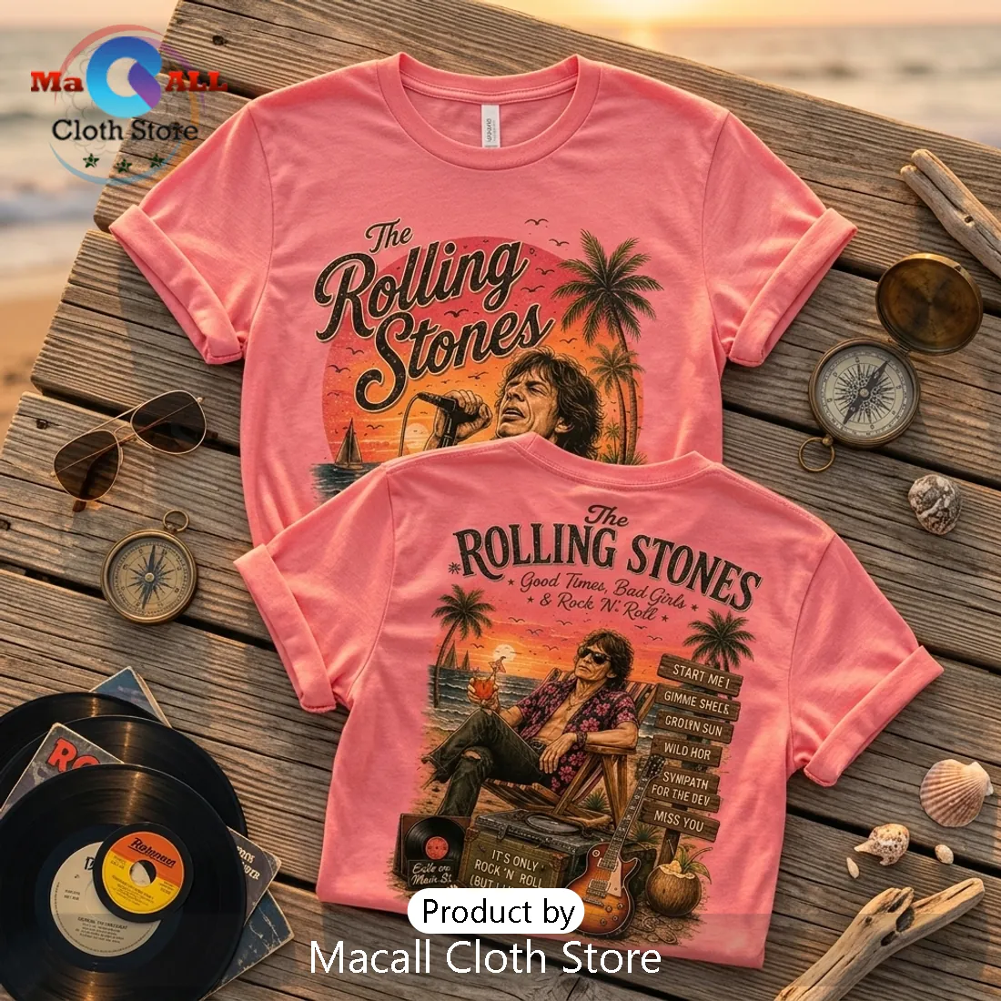 The Rolling Stones Pink Tie Dye T-Shirt The Rolling Stones Pink Tie Dye T-Shirt
