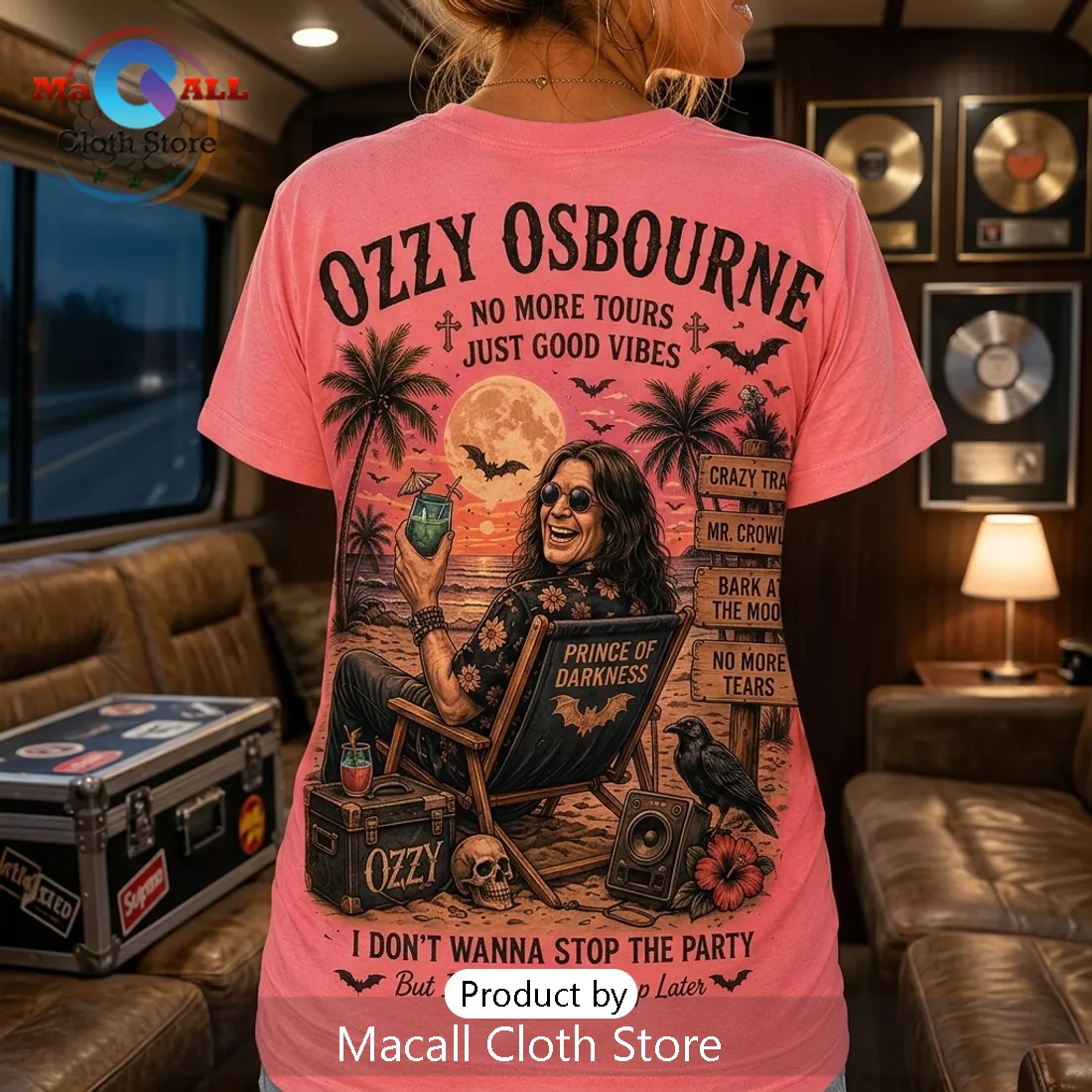 Ozzy Osbourne Prince of Darkness Pink T-Shirt Ozzy Osbourne Prince of Darkness Pink T-Shirt