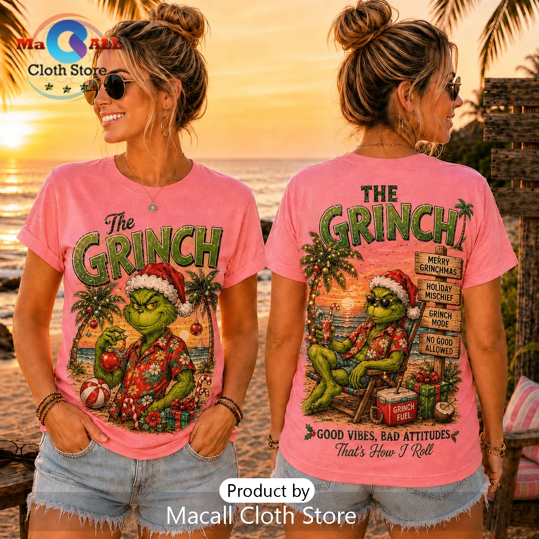 The Grinch Christmas 2026 Retro Pink T-Shirt The Grinch Christmas 2026 Retro Pink T-Shirt