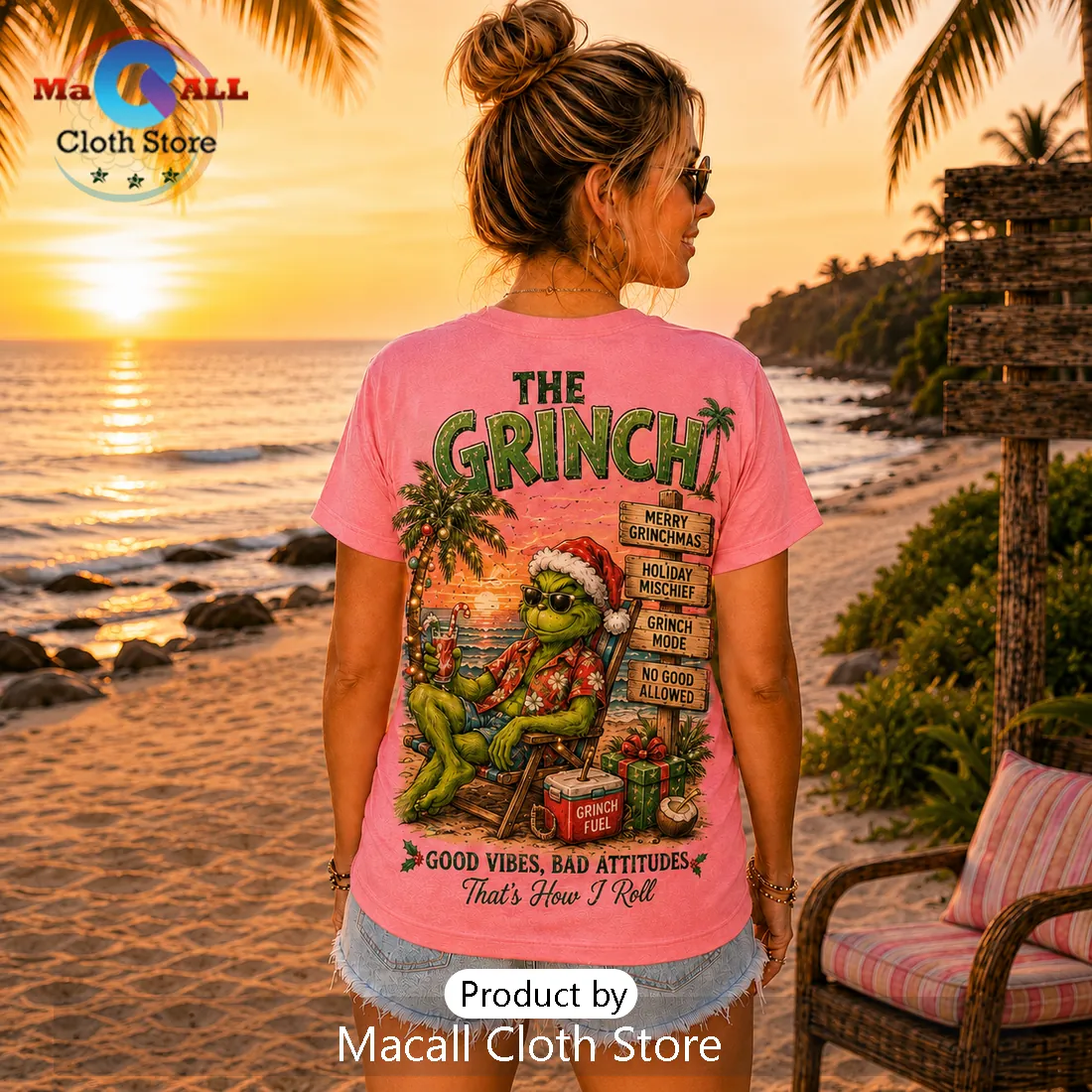 The Grinch Christmas 2026 Retro Pink T-Shirt The Grinch Christmas 2026 Retro Pink T-Shirt