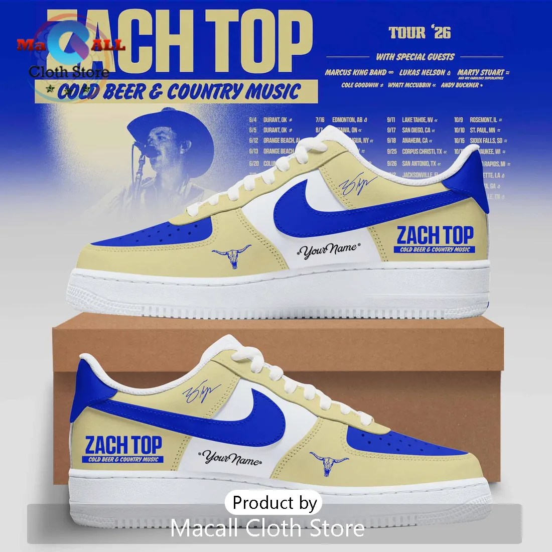 Zach Top Cold Beer and Country Music Tour 2026 Air Force 1 Zach Top Cold Beer and Country Music Tour 2026 Air Force 1