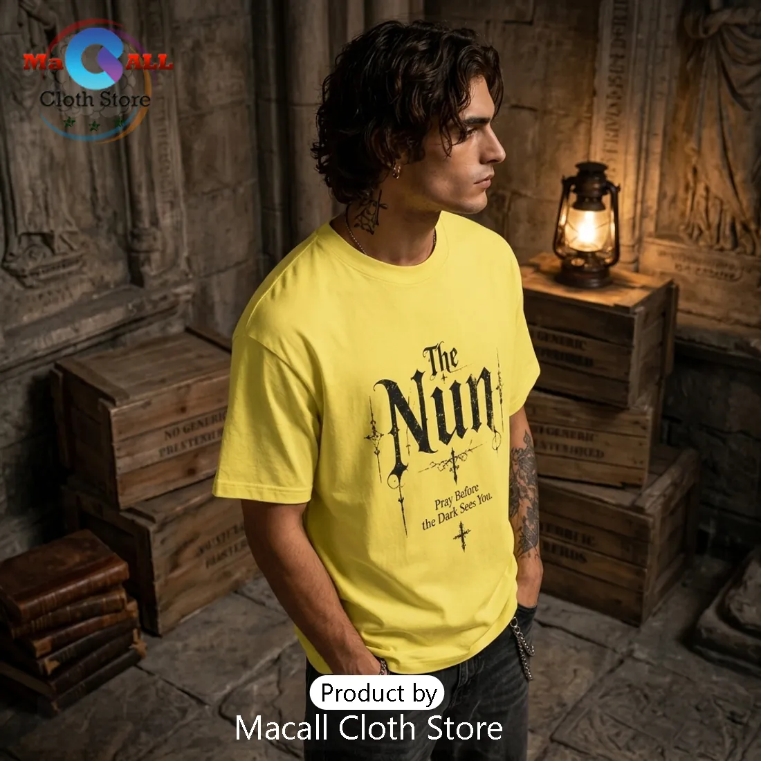 The Nun Gothic Horror Yellow T-Shirt The Nun Gothic Horror Yellow T-Shirt