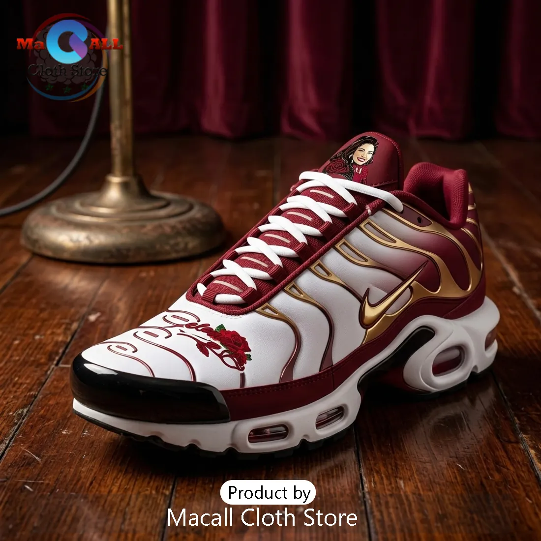 Selena Quintanilla Maroon Premium Air Max Plus Shoes Selena Quintanilla Maroon Premium Air Max Plus Shoes