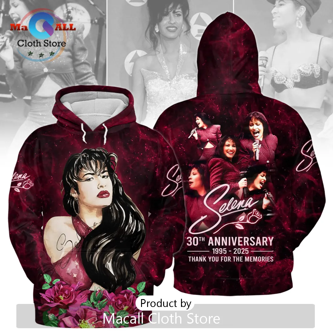 Selena Quintanilla 30th Anniversary Tribute Pullover Hoodie Selena Quintanilla 30th Anniversary Tribute Pullover Hoodie