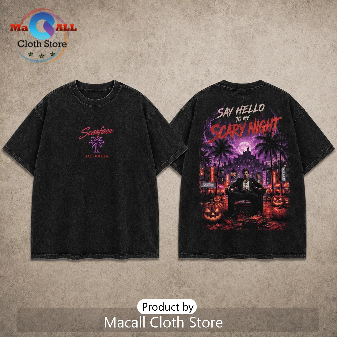 Scarface Say Hello To My Scary Night T-Shirt Scarface Say Hello To My Scary Night T-Shirt