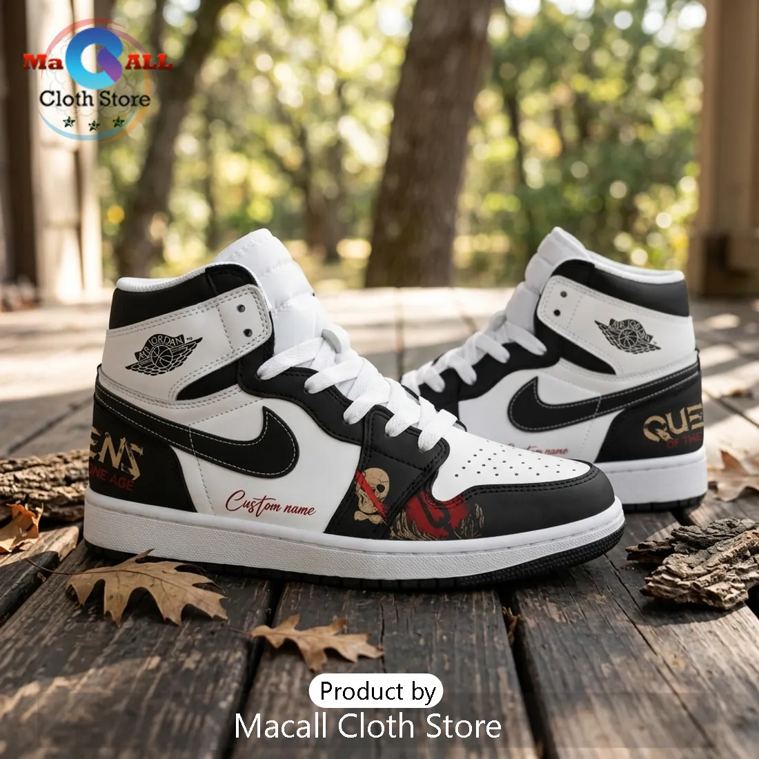 Queens of the Stone Age Custom Air Jordan 1 High Top Queens of the Stone Age Custom Air Jordan 1 High Top