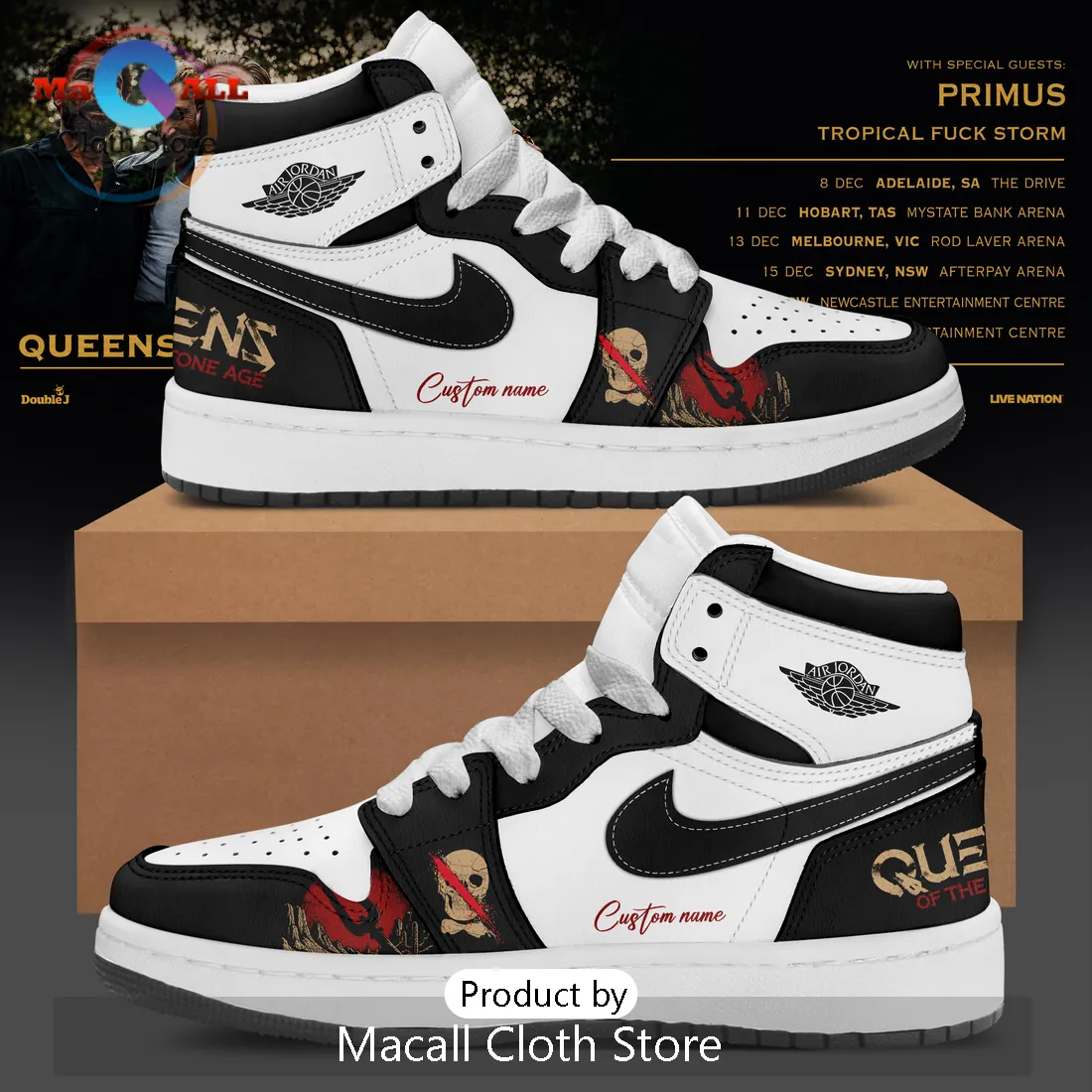 Queens of the Stone Age Custom Air Jordan 1 High Top Queens of the Stone Age Custom Air Jordan 1 High Top
