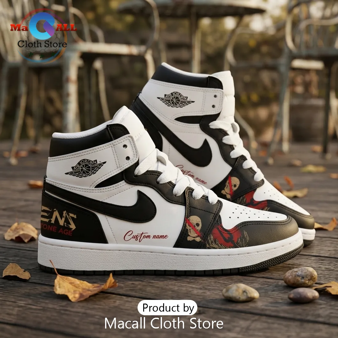 Queens of the Stone Age Custom Air Jordan 1 High Top Queens of the Stone Age Custom Air Jordan 1 High Top