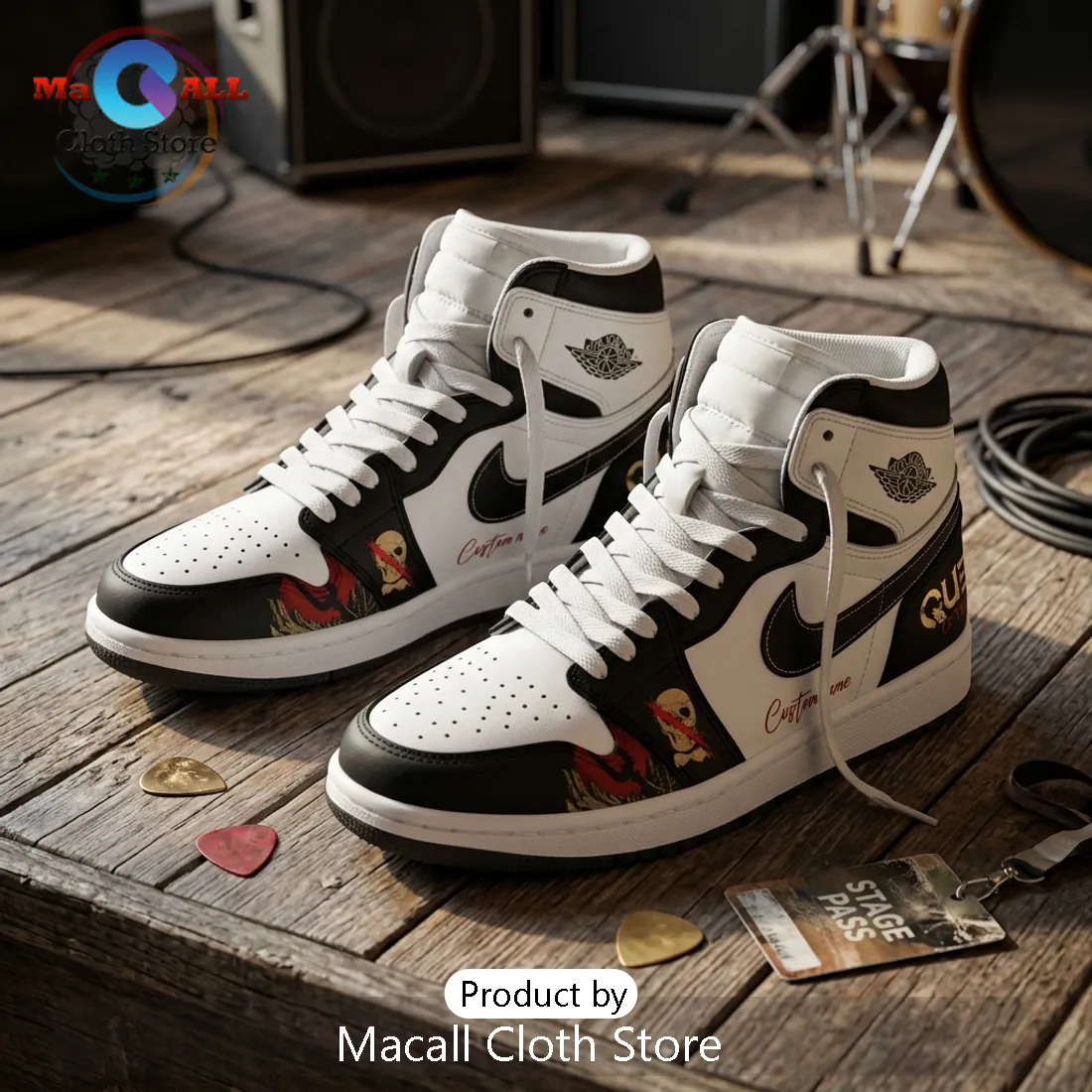 Queens of the Stone Age Custom Air Jordan 1 High Top Queens of the Stone Age Custom Air Jordan 1 High Top
