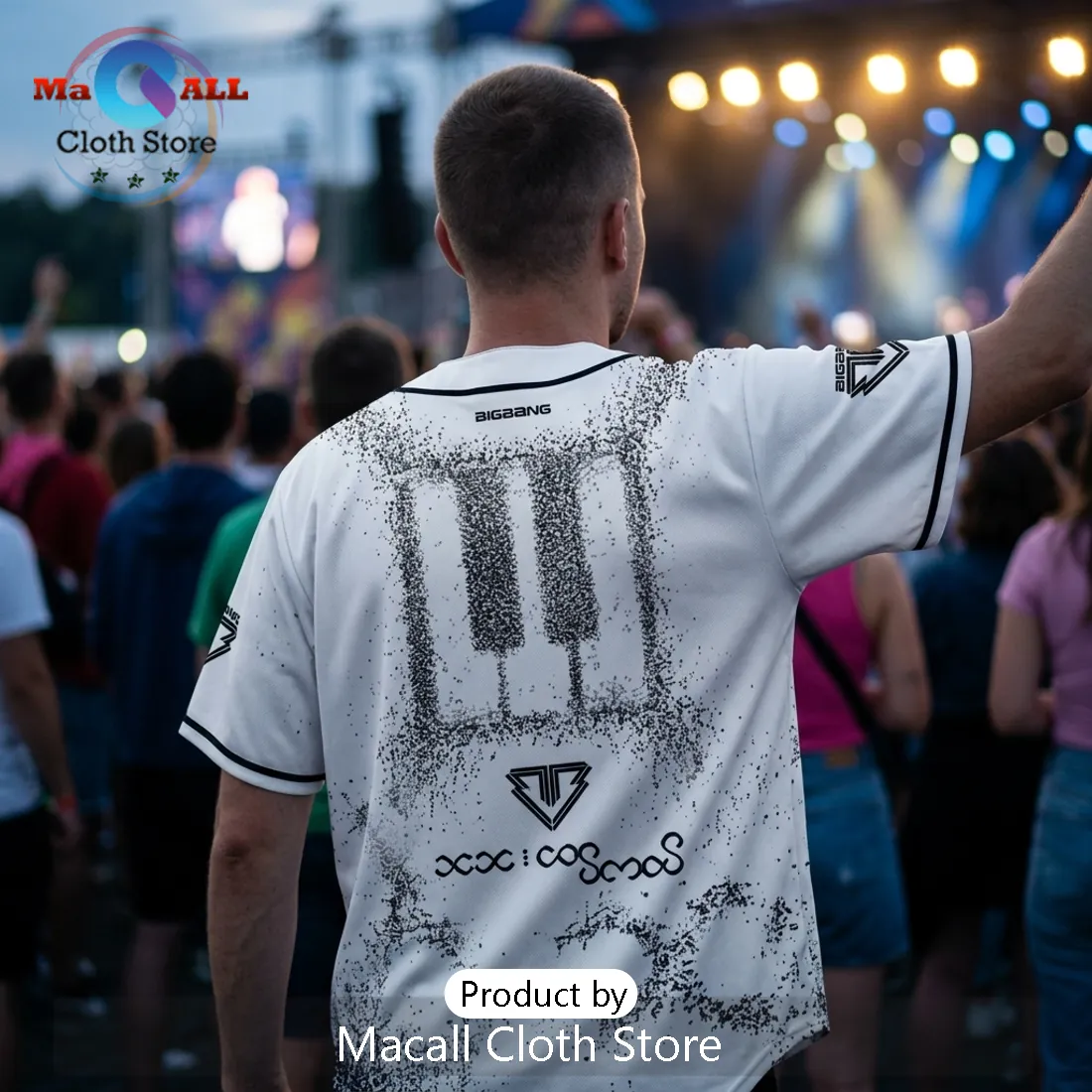 Bigbang XX Cosmos 2026 World Tour White Baseball Jersey Bigbang XX Cosmos 2026 World Tour White Baseball Jersey