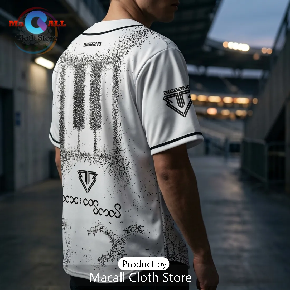Bigbang XX Cosmos 2026 World Tour White Baseball Jersey Bigbang XX Cosmos 2026 World Tour White Baseball Jersey