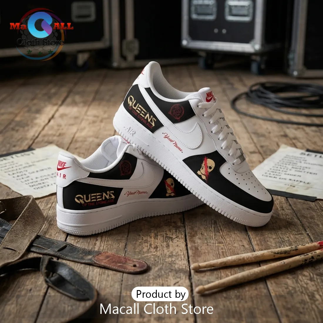 Queens of the Stone Age Tour Air Force 1 Sneakers Queens of the Stone Age Tour Air Force 1 Sneakers