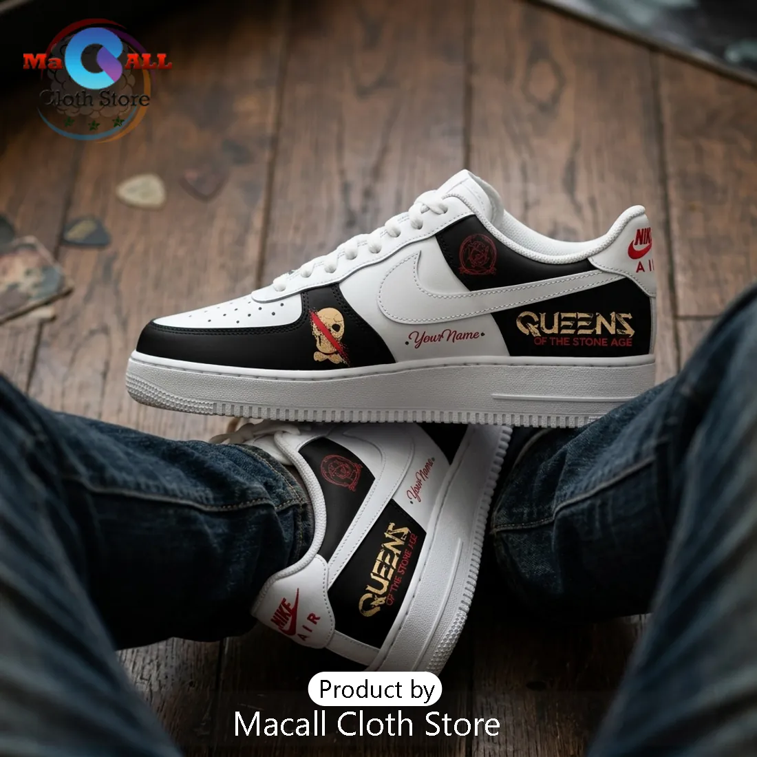 Queens of the Stone Age Tour Air Force 1 Sneakers Queens of the Stone Age Tour Air Force 1 Sneakers