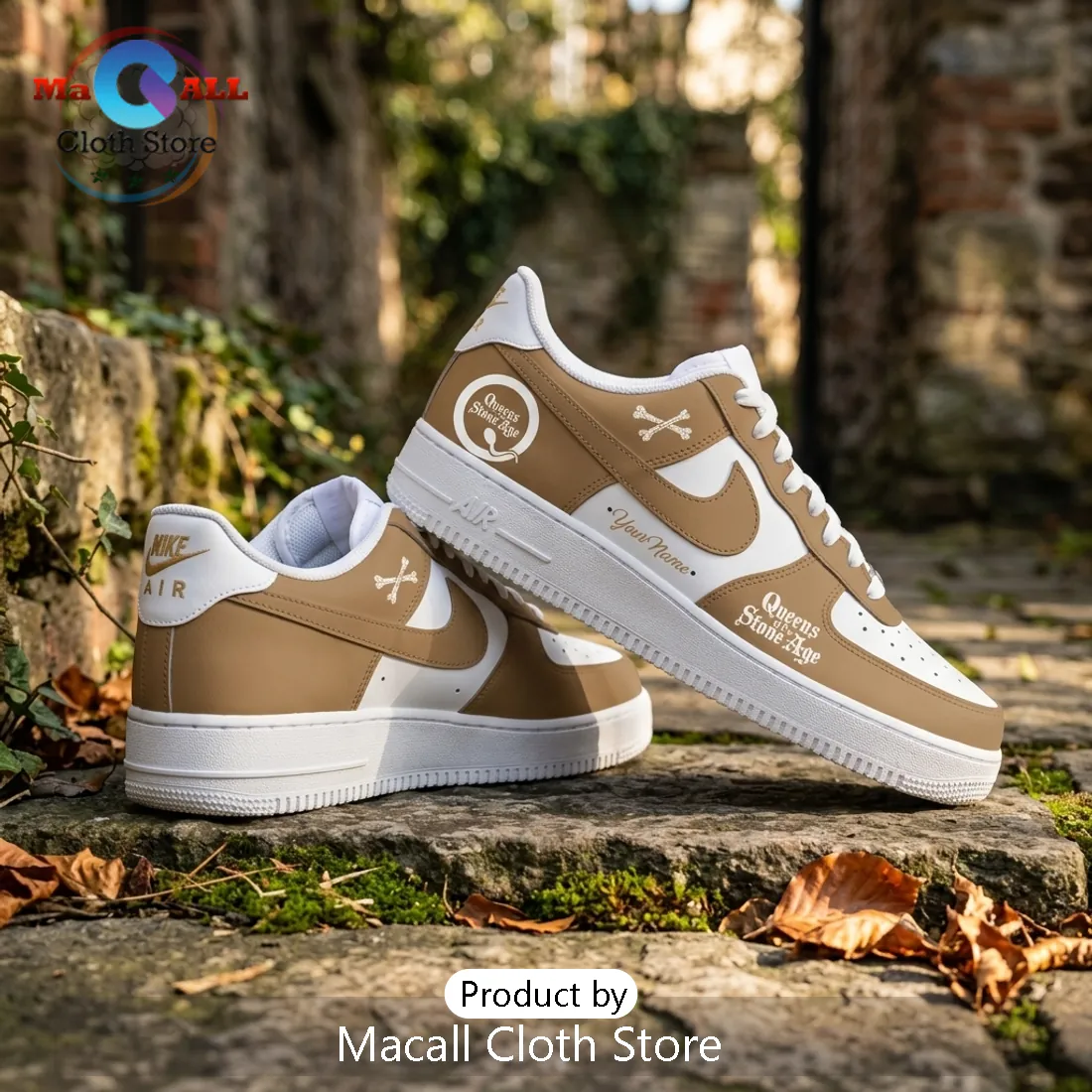 Queens of the Stone Age Custom Air Force 1 Low Top Sneakers Queens of the Stone Age Custom Air Force 1 Low Top Sneakers